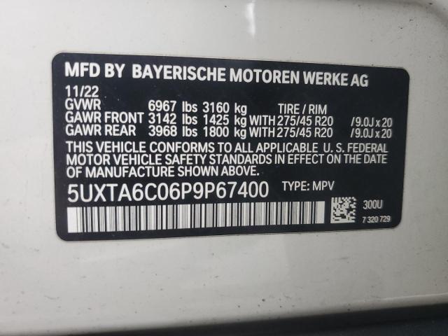 2023 BMW X5 xDrive45E VIN: 5UXTA6C06P9P67400 Lot: 57006584