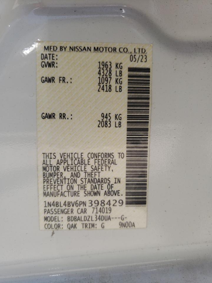 1N4BL4BV6PN398429 2023 Nissan Altima S