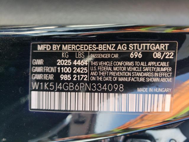 2023 Mercedes-Benz Cla 250 VIN: W1K5J4GB6PN334098 Lot: 54304734