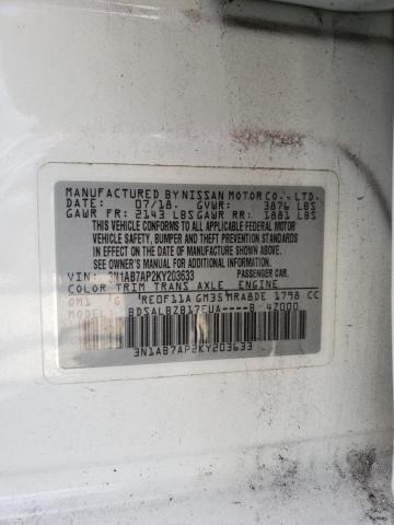 2019 Nissan Sentra S VIN: 3N1AB7AP2KY203633 Lot: 55673024