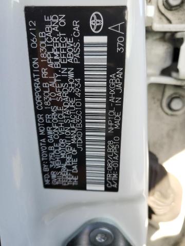 2012 Toyota Prius C VIN: JTDKDTB35C1014934 Lot: 54650544