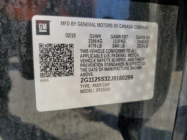 2018 Chevrolet Impala Premier VIN: 2G1125S32J9160299 Lot: 56578524