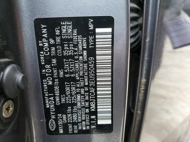 2014 Hyundai Tucson Gls VIN: KM8JTCAF3EU950459 Lot: 55099254