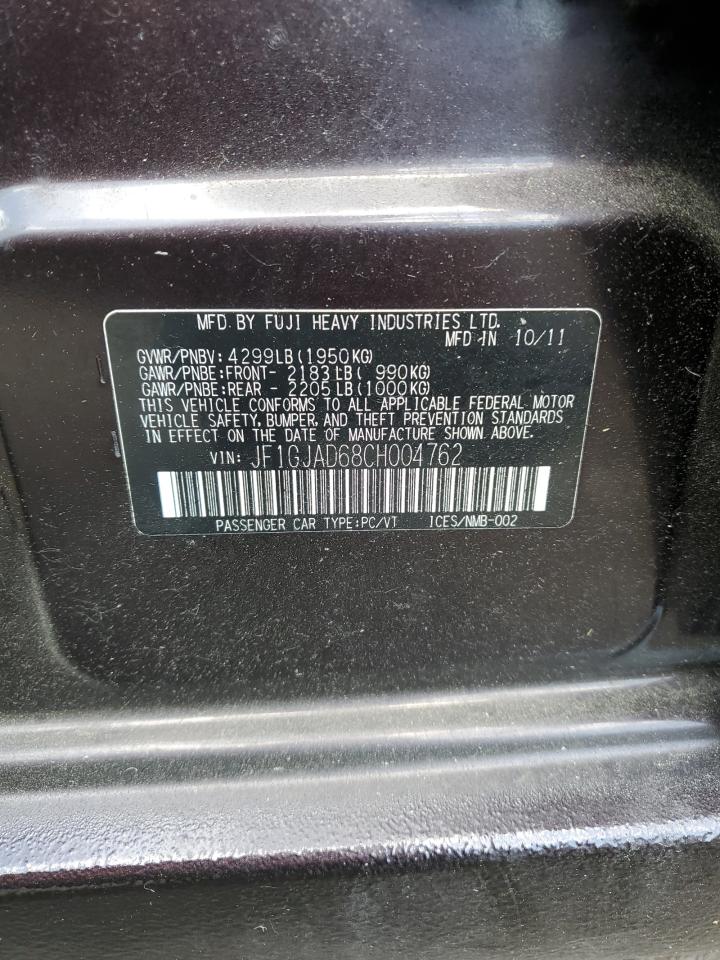 JF1GJAD68CH004762 2012 Subaru Impreza Premium