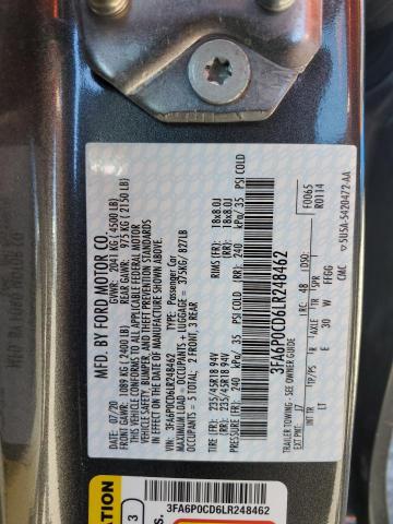 3FA6P0CD6LR248462 Ford Fusion SEL 12