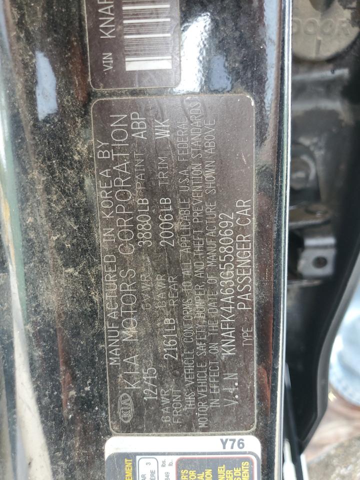 KNAFK4A63G5580692 2016 Kia Forte Lx