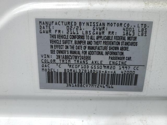 2021 Nissan Sentra Sv VIN: 3N1AB8CV7MY246966 Lot: 54620924