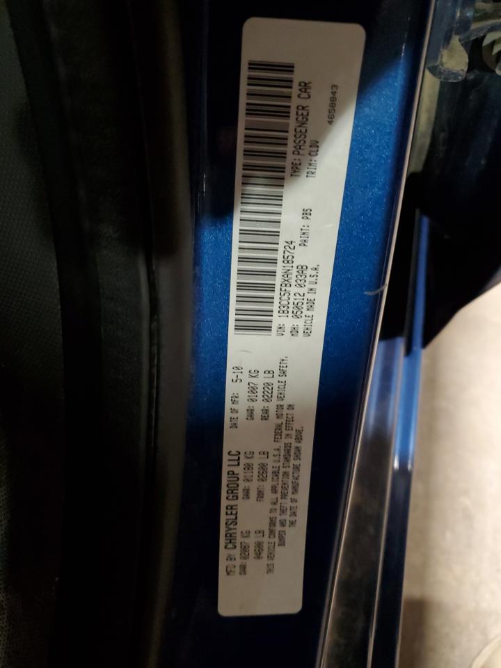 1B3CC5FBXAN185724 2010 Dodge Avenger R/T