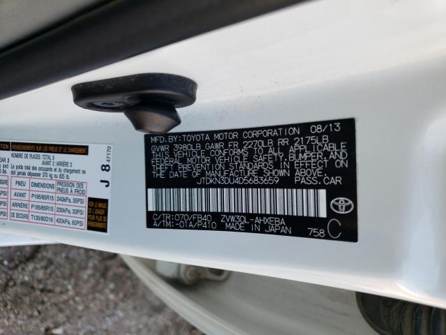 2013 Toyota Prius VIN: JTDKN3DU4D5683659 Lot: 55641394