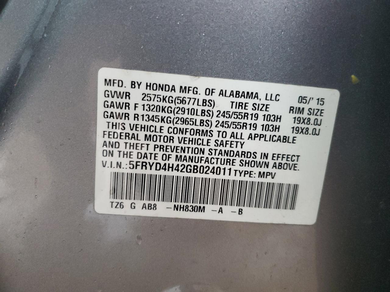 5FRYD4H42GB024011 2016 Acura Mdx Technology