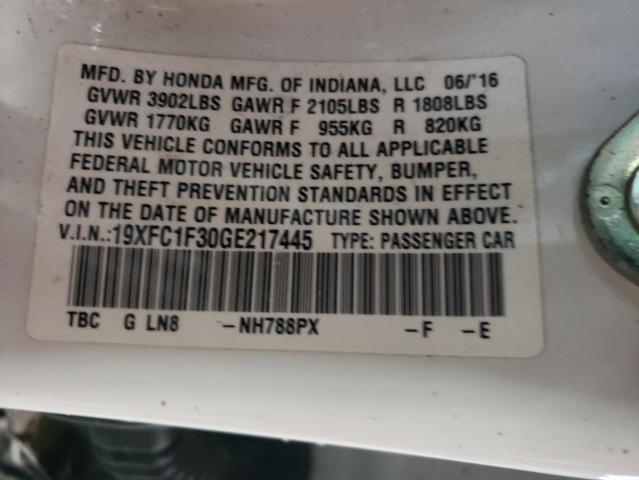 2016 HONDA CIVIC EX - 19XFC1F30GE217445