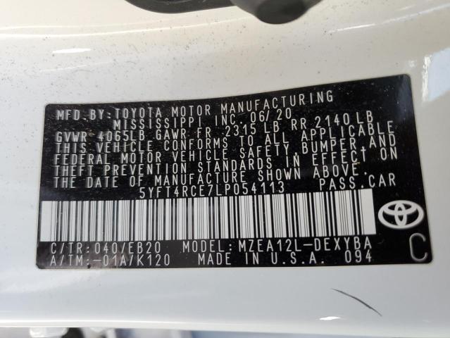 2020 TOYOTA COROLLA XS - 5YFT4RCE7LP054113