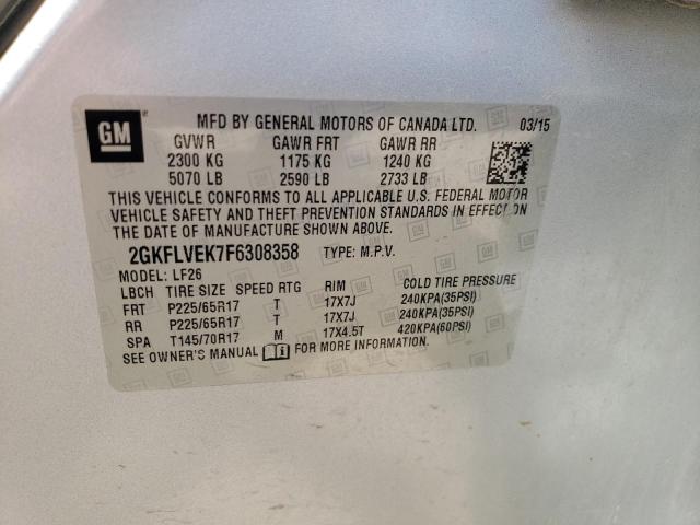 2015 GMC Terrain Sle VIN: 2GKFLVEK7F6308358 Lot: 53103814