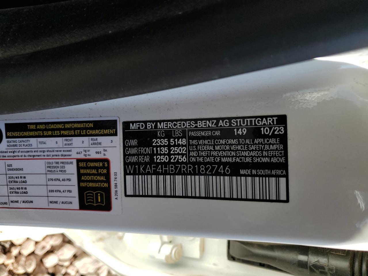 W1KAF4HB7RR182746 2024 Mercedes-Benz C 300 4Matic