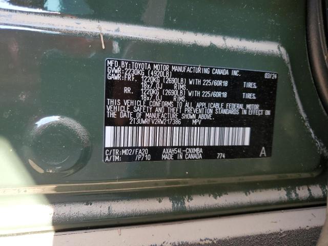 2024 TOYOTA RAV4 WOODL - 2T3UWRFV2RW217386