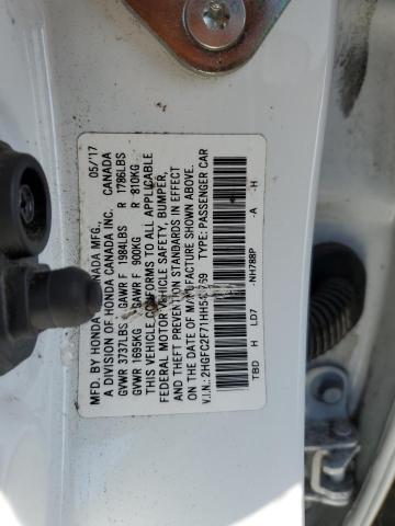 2017 HONDA CIVIC EX - 2HGFC2F71HH543769