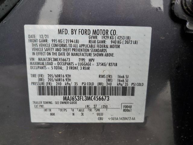 2021 FORD ECOSPORT S - MAJ6S3FL3MC456673