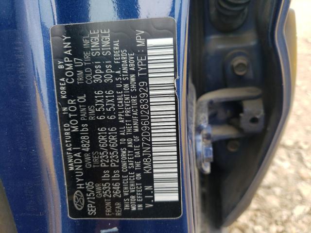 2006 Hyundai Tucson Gls VIN: KM8JN72D96U283929 Lot: 54841554