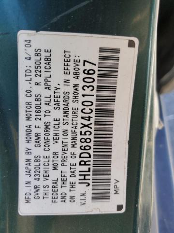 2004 Honda Cr-V Lx VIN: JHLRD685X4C013067 Lot: 55324574