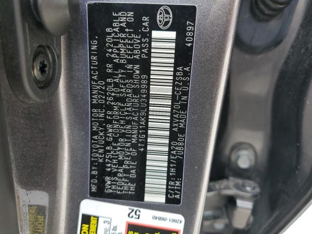 2020 Toyota Camry Se VIN: 4T1G11AK9LU349989 Lot: 56814244