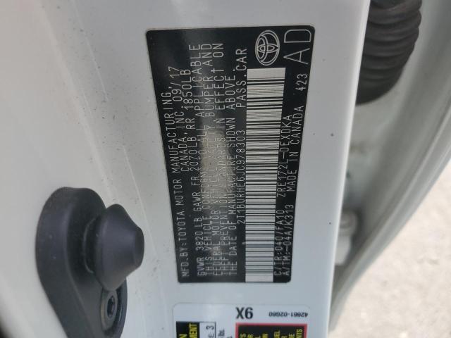 2018 TOYOTA COROLLA L - 2T1BURHE6JC978303