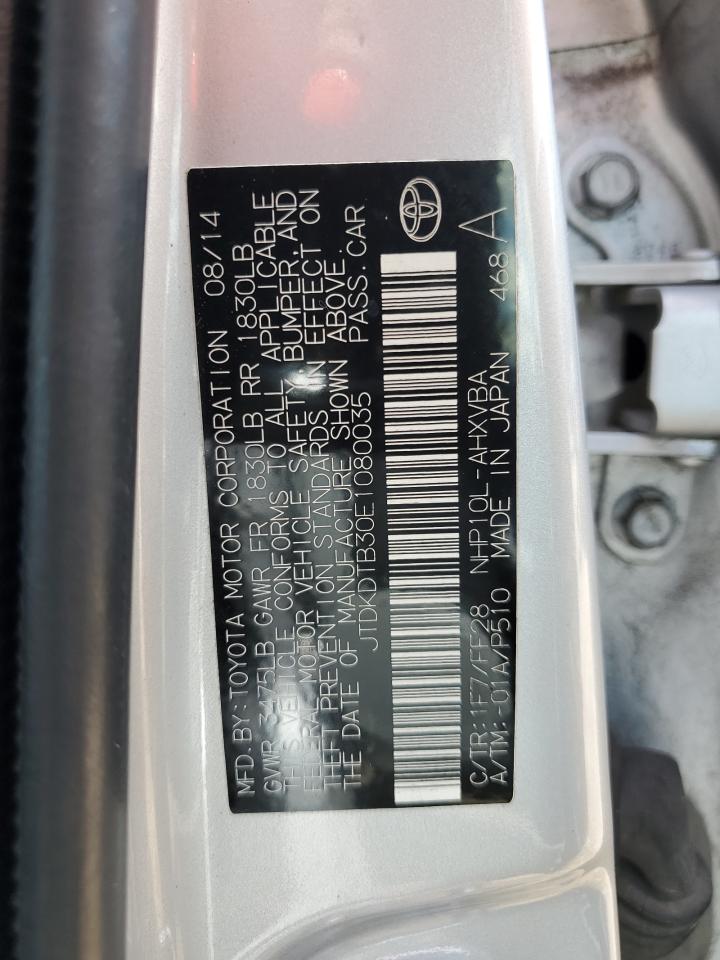 JTDKDTB30E1080035 2014 Toyota Prius C