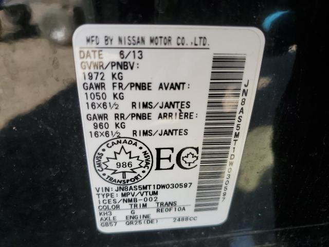 2013 Nissan Rogue S VIN: JN8AS5MT1DW030597 Lot: 57037364