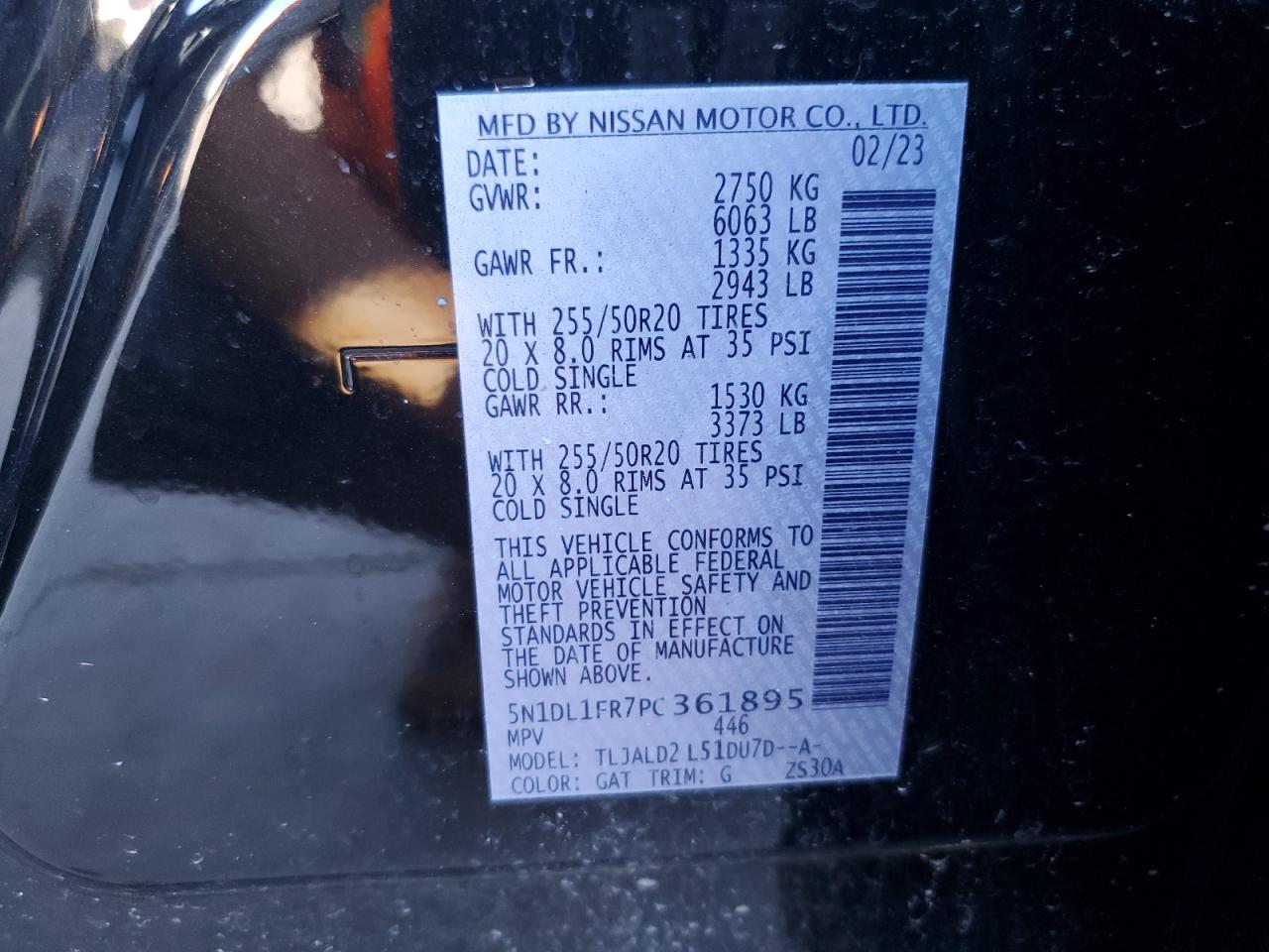 5N1DL1FR7PC361895 2023 Infiniti Qx60 Luxe