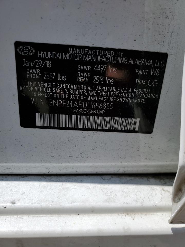 5NPE24AF1JH686855 2018 Hyundai Sonata Se