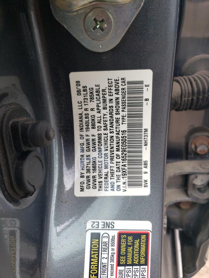 19XFA16529E050516 2009 Honda Civic Lx