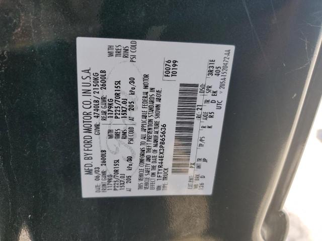 2003 Ford Ranger Super Cab VIN: 1FTYR44EX3PB65636 Lot: 57047634