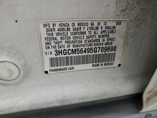 2005 Honda Accord Lx VIN: 3HGCM56495G709698 Lot: 55382764