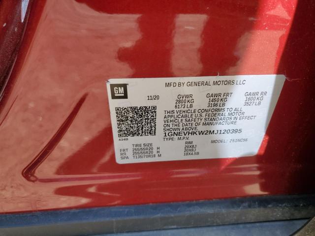 2021 Chevrolet Traverse Lt VIN: 1GNEVHKW2MJ120395 Lot: 56666744