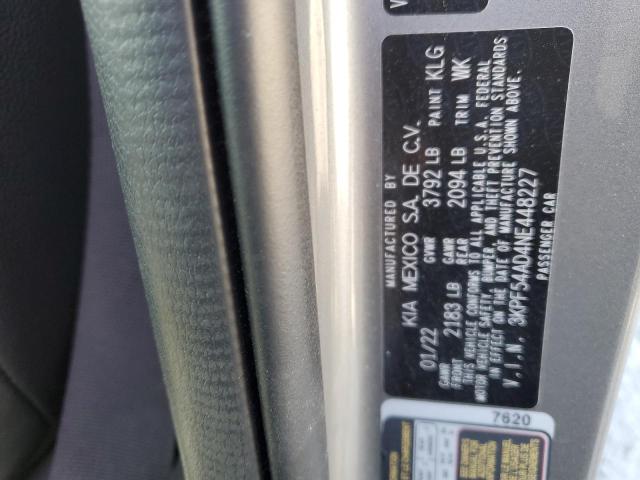 2022 Kia Forte Gt Line VIN: 3KPF54AD4NE448227 Lot: 56292944