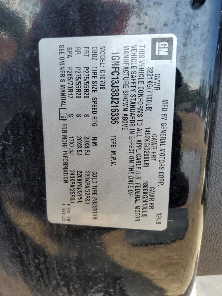 1GNFC13J38J216336 2008 Chevrolet Tahoe C1500