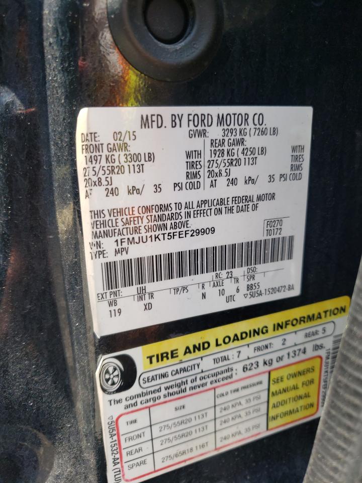 1FMJU1KT5FEF29909 2015 Ford Expedition Limited