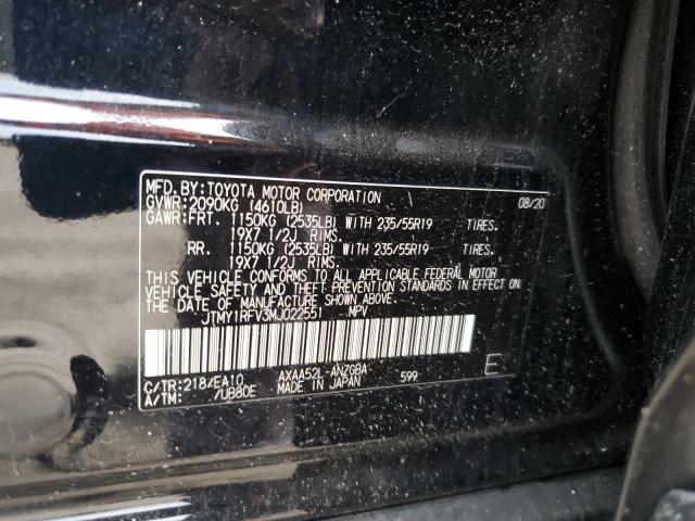 2021 Toyota Rav4 Limited VIN: JTMY1RFV3MJ022551 Lot: 54592934