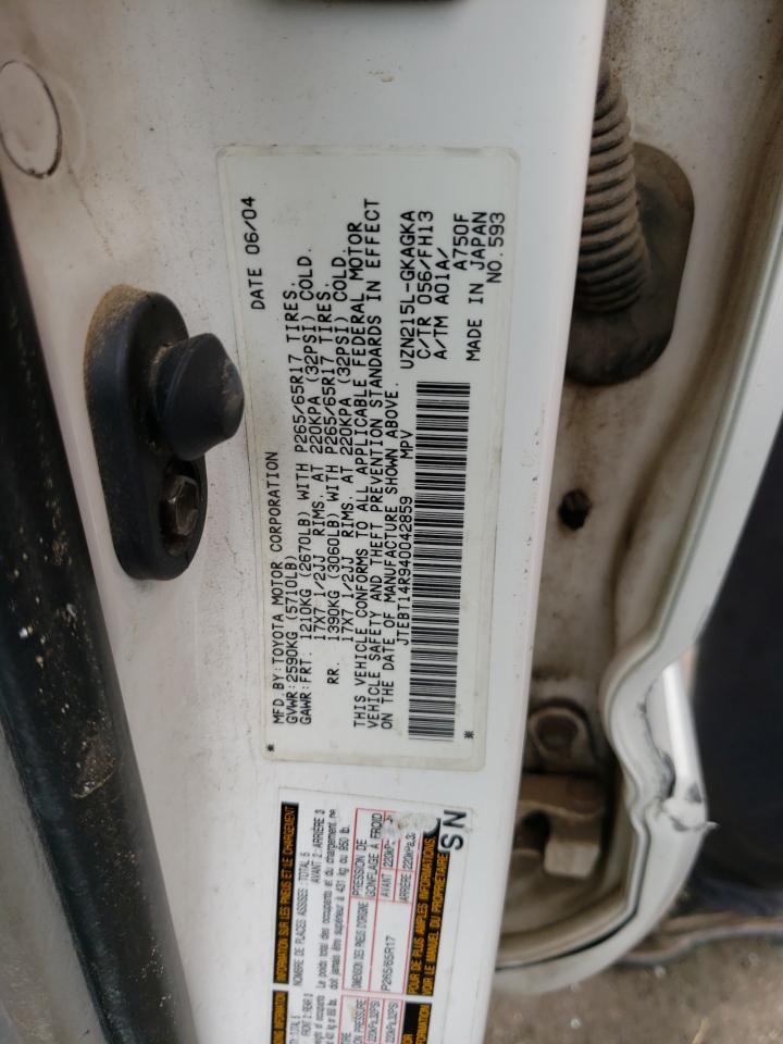 JTEBT14R940042859 2004 Toyota 4Runner Sr5