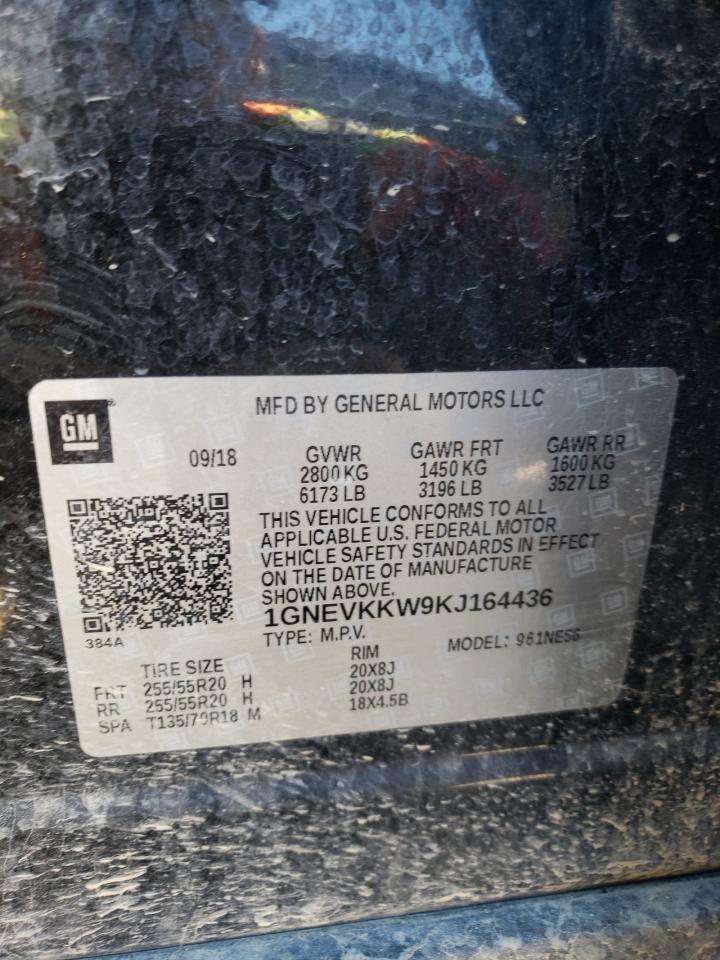 1GNEVKKW9KJ164436 2019 Chevrolet Traverse Premier