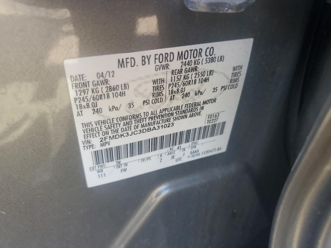 2013 Ford Edge Sel vin: 2FMDK3JC3DBA31023