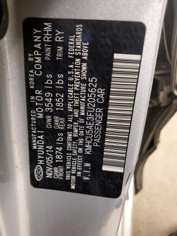 2015 Hyundai Accent Gls VIN: KMHCU5AE3FU205625 Lot: 56804384