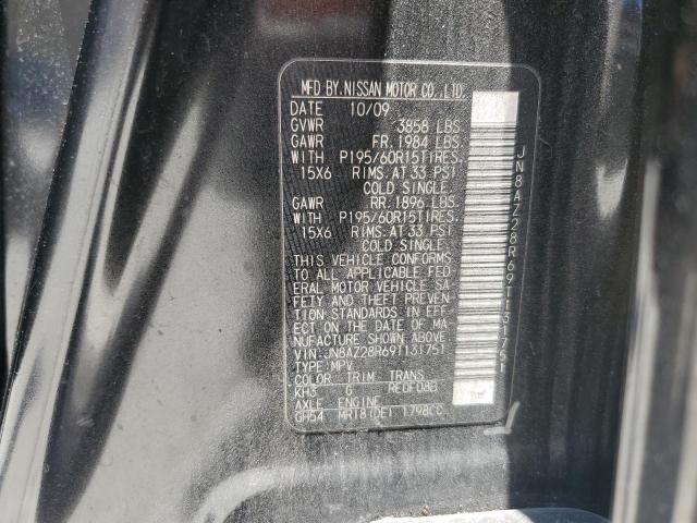 2009 Nissan Cube Base VIN: JN8AZ28R69T131751 Lot: 56515474