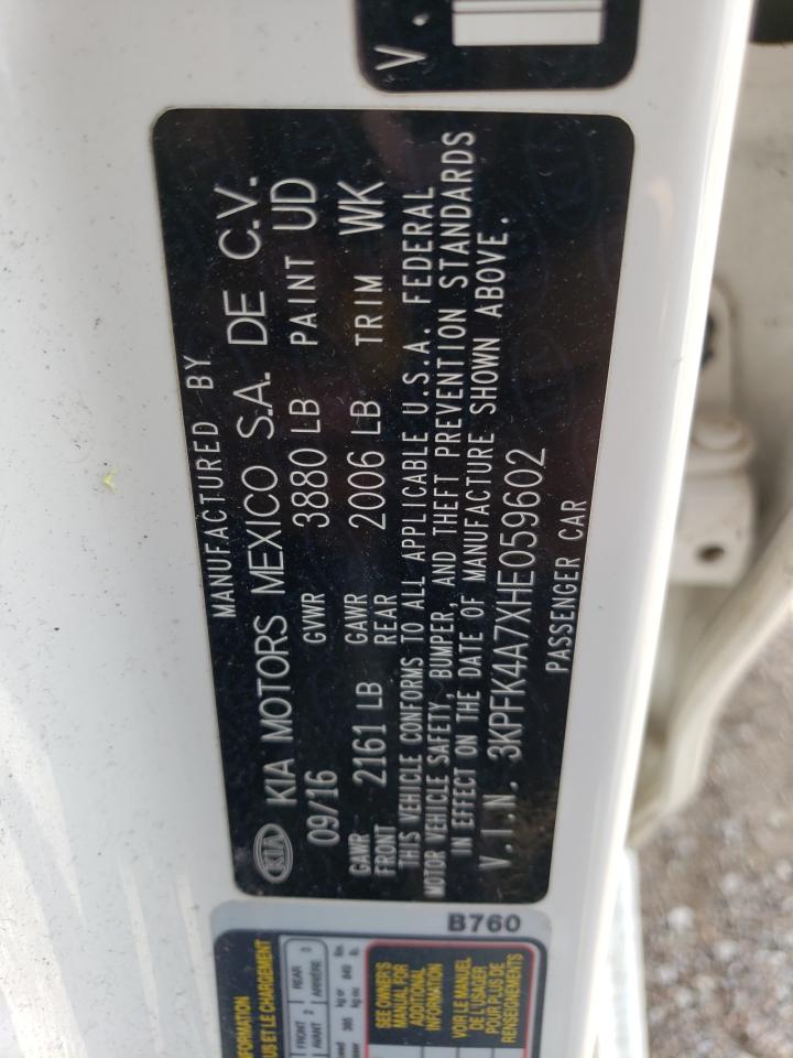 3KPFK4A7XHE059602 2017 Kia Forte Lx