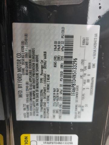 2022 FORD MUSTANG - 1FA6P8TD4N5133296