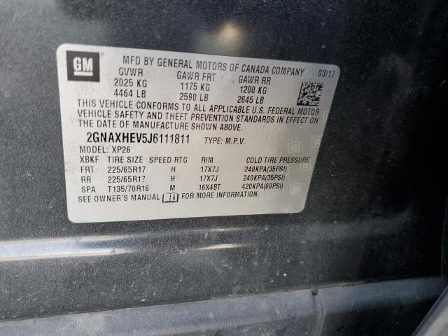 2018 Chevrolet Equinox Ls VIN: 2GNAXHEV5J6111811 Lot: 56819394