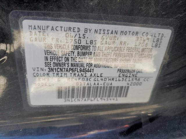 2015 Nissan Versa S VIN: 3N1CN7AP6FL945441 Lot: 53243444