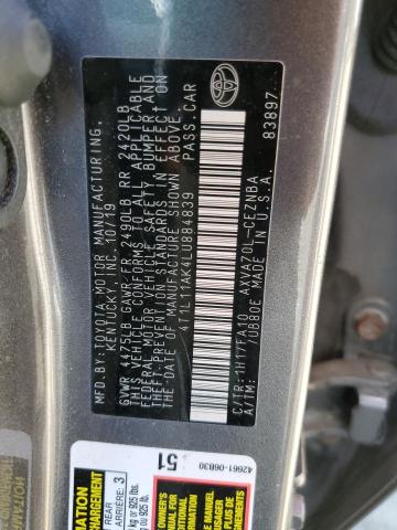 VIN 4T1L11AK4LU884839 2020 Toyota Camry, LE no.13