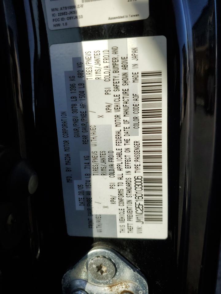 JM1NC25F160103006 2006 Mazda Mx-5 Miata