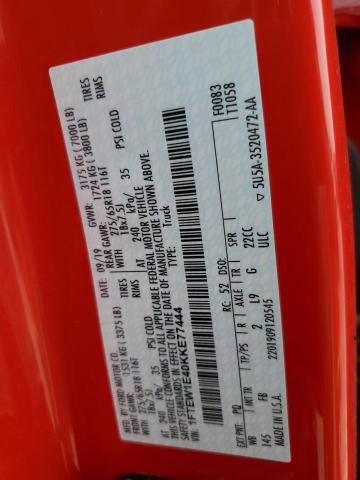 2019 Ford F150 Supercrew VIN: 1FTEW1E40KKE77444 Lot: 56808874