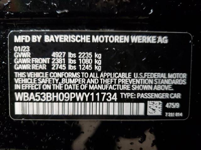 2023 BMW 530 I VIN: WBA53BH09PWY11734 Lot: 54650374